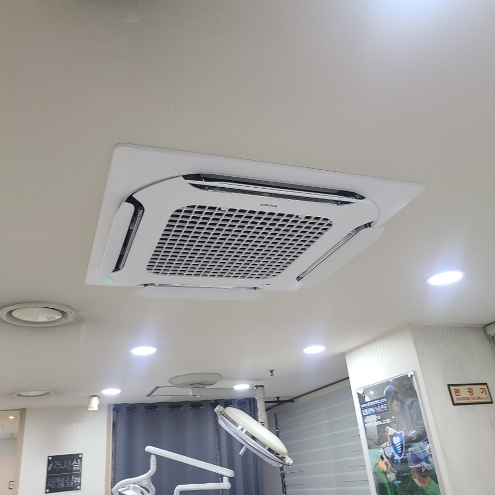 병원 중고시스템에어컨 설치 모습