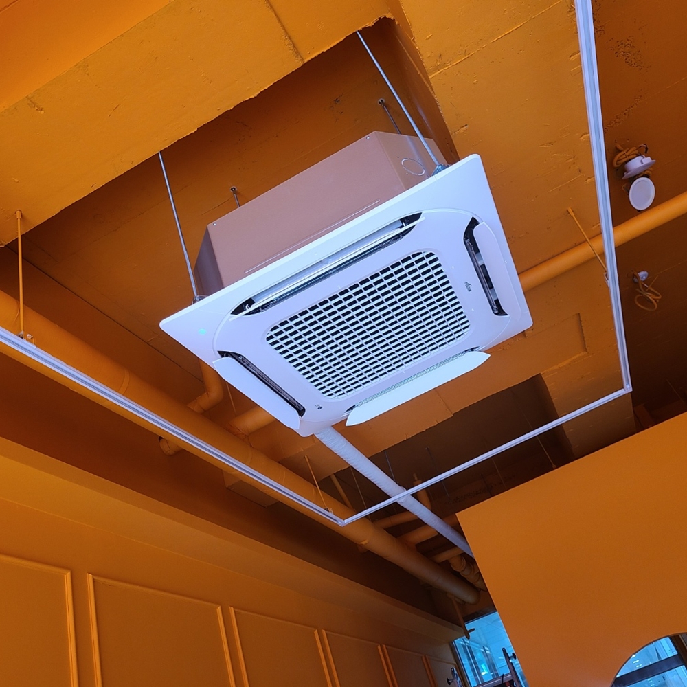 상가 중고냉온풍기 설치 현장