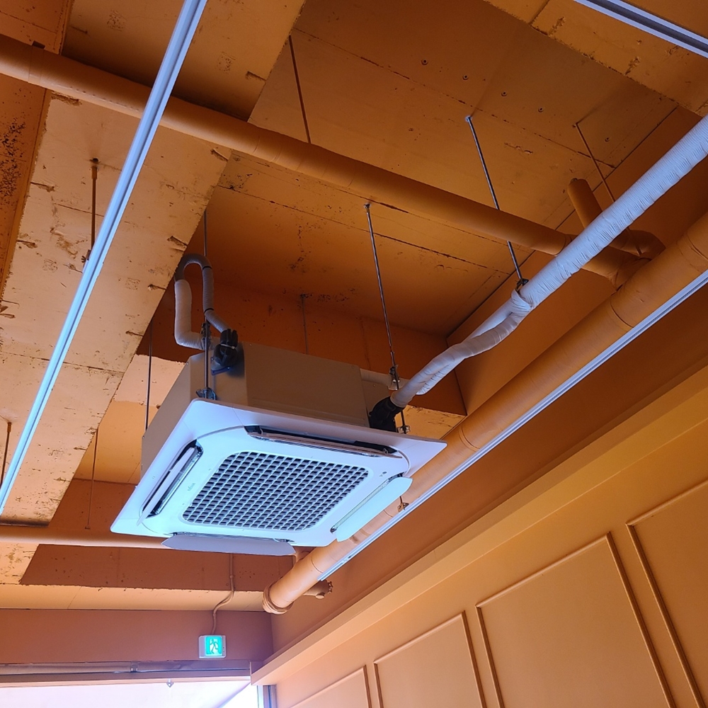 상가 중고 냉온풍기 설치 완료