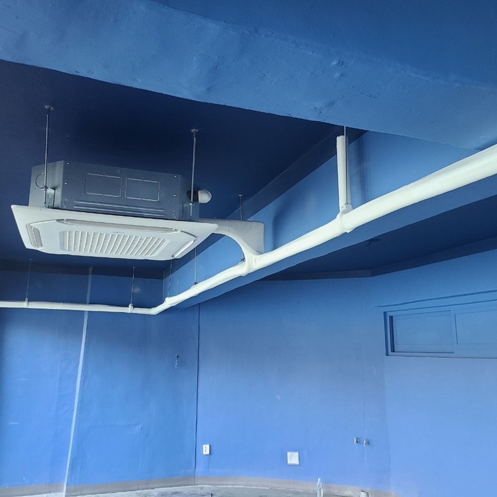 상가 중고 시스템에어컨 설치 현장